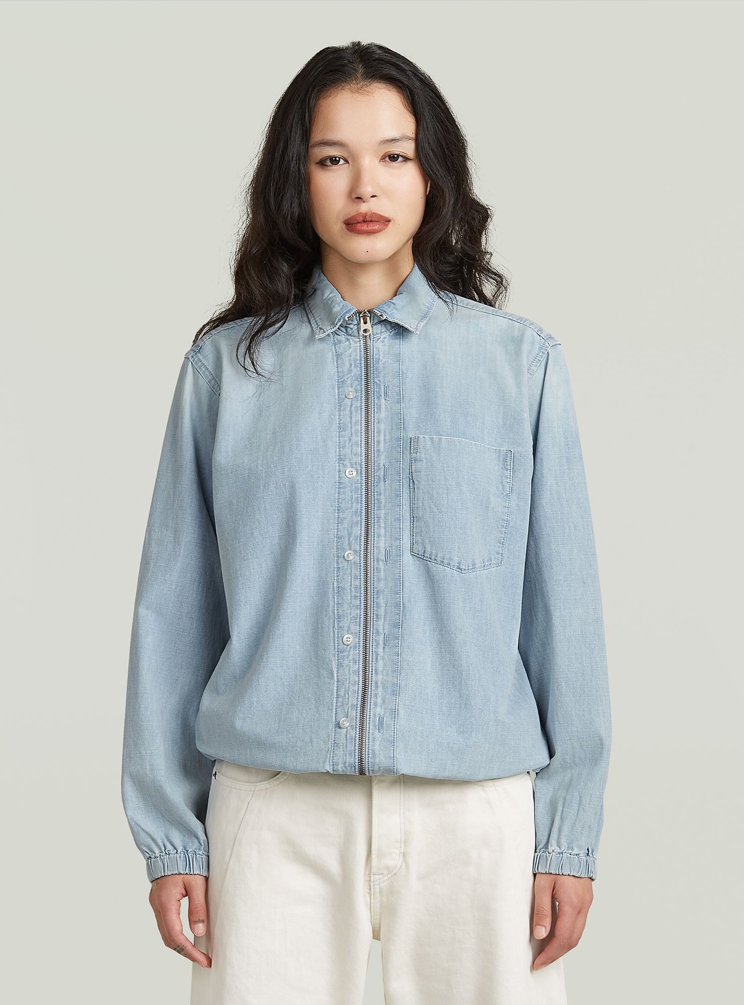 G-STAR Langarmshirt Relaxed Zip Hemd