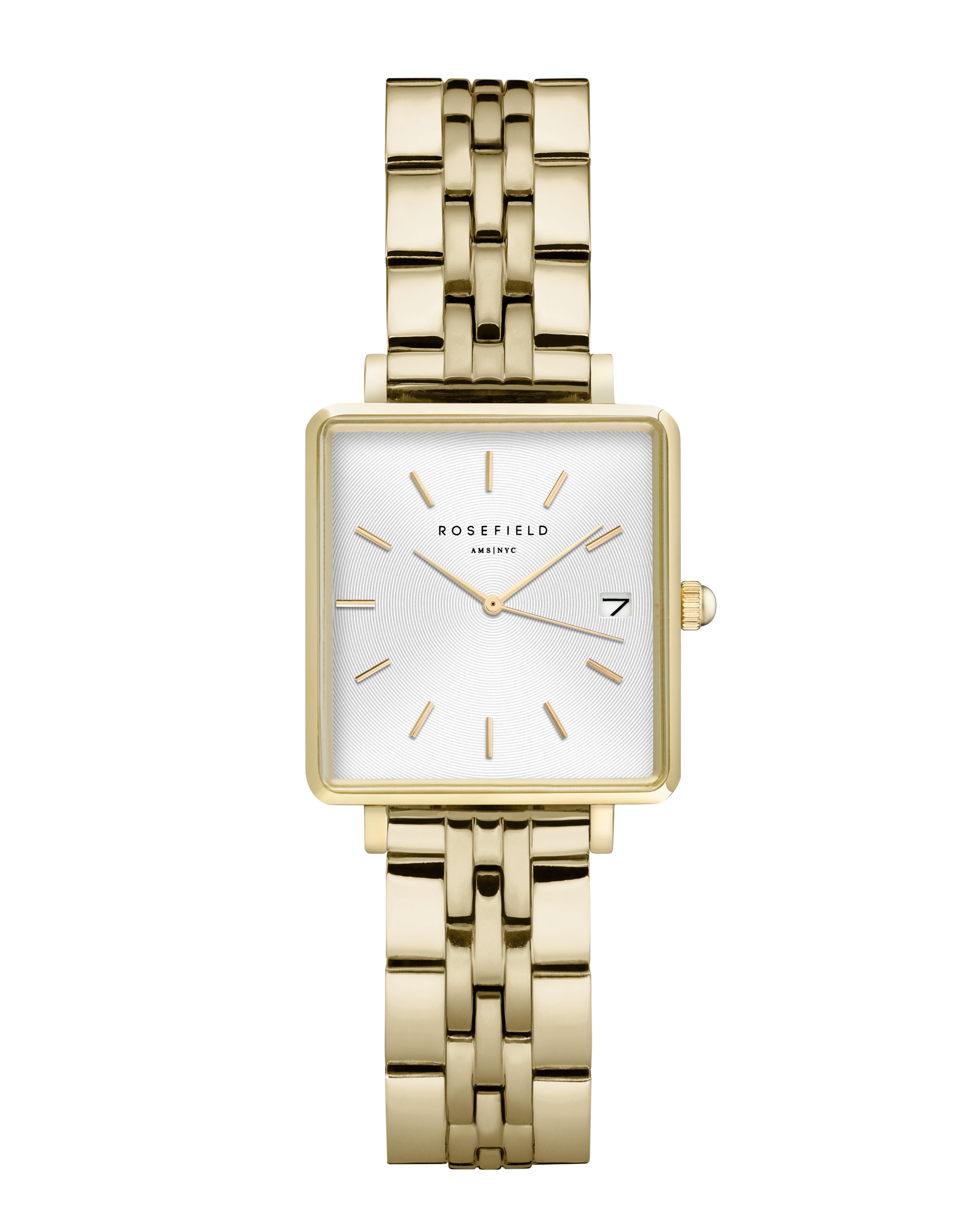 ROSEFIELD Quarzuhr ROSEFIELD Damenuhr Boxy XS 24mm Goldfarben