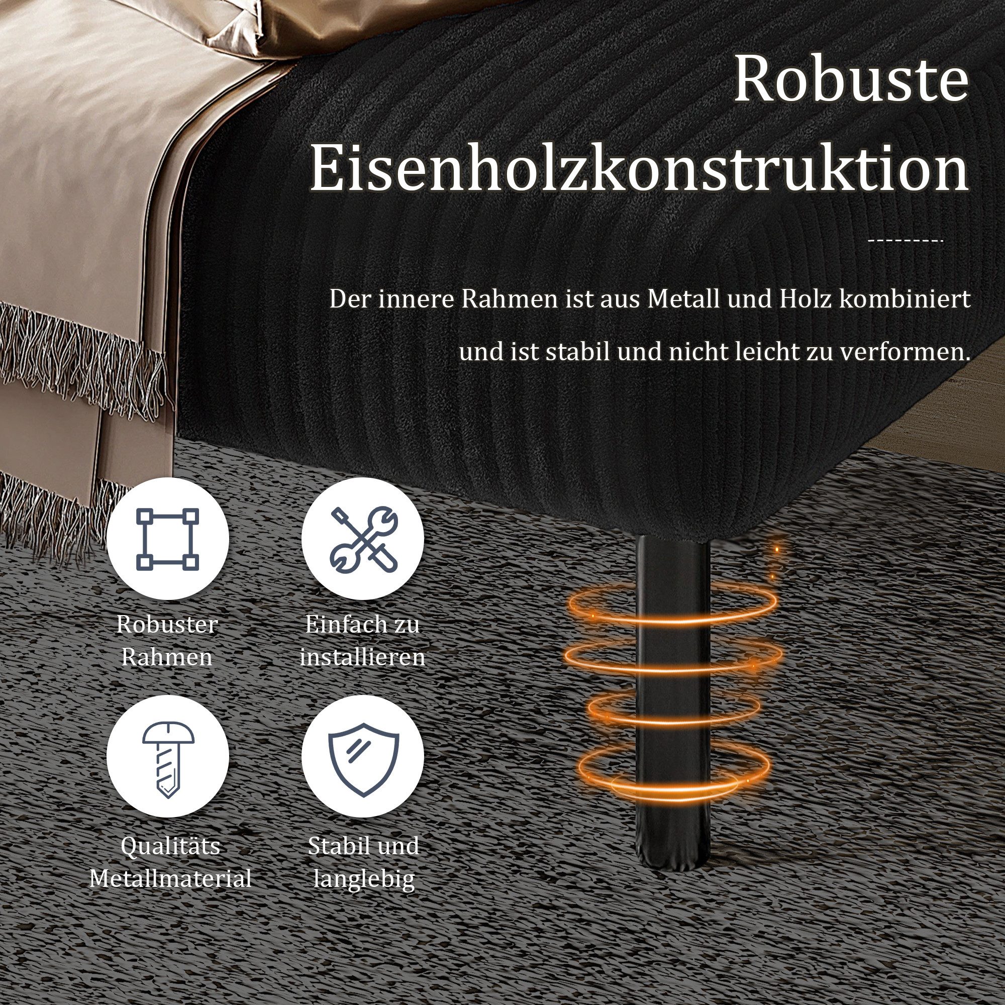 BlingBin Sessel Relaxsessel Polsterstuhl Loungesessel (1-St., Cordstoff, Armlehnen mit Seitentaschen auf beiden Seiten), für Wohnzimmer, Schlafzimmer, Arbeitszi – Bild 4 von 5