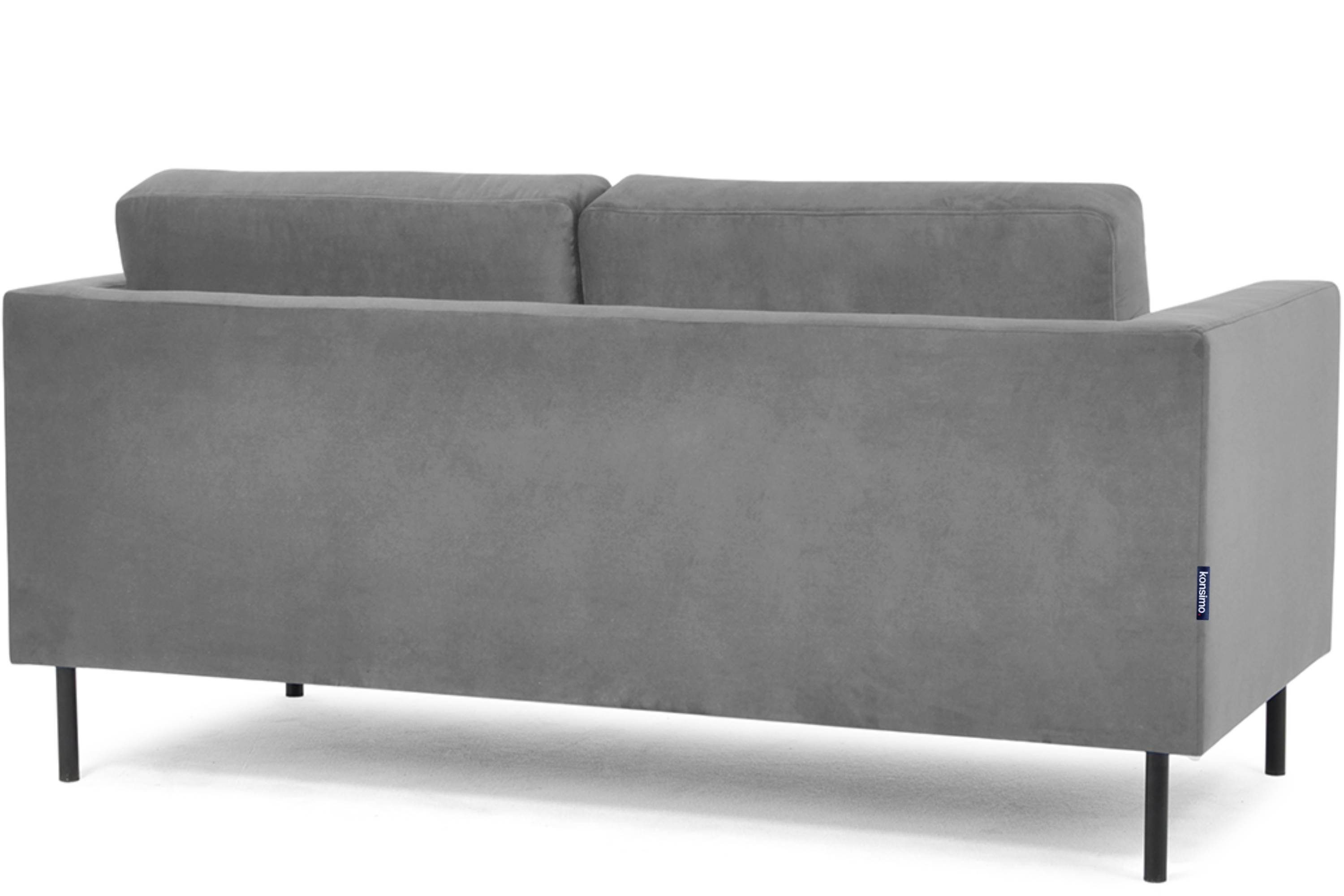 Konsimo 2-Sitzer TOZZI Sofa 2 Personen, | Beine, grau | grau grau Design universelles hohe