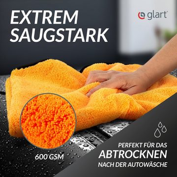 Glart 44WG Auto Trockentuch XXL Saugstarkes Mikrofasertuch für Pkw 60x90 cm Mikrofasertuch (70% Polyester, 30% Polyamid, 60x90 cm)