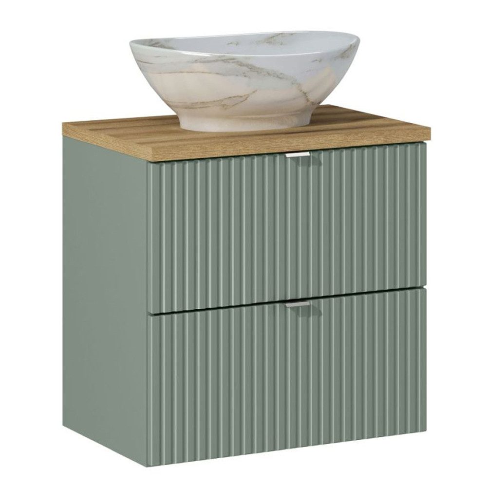 Lomadox Waschtisch NEWPORT-56-GREEN, mit Keramik-Aufsatzbecken, 60cm, Schil günstig online kaufen