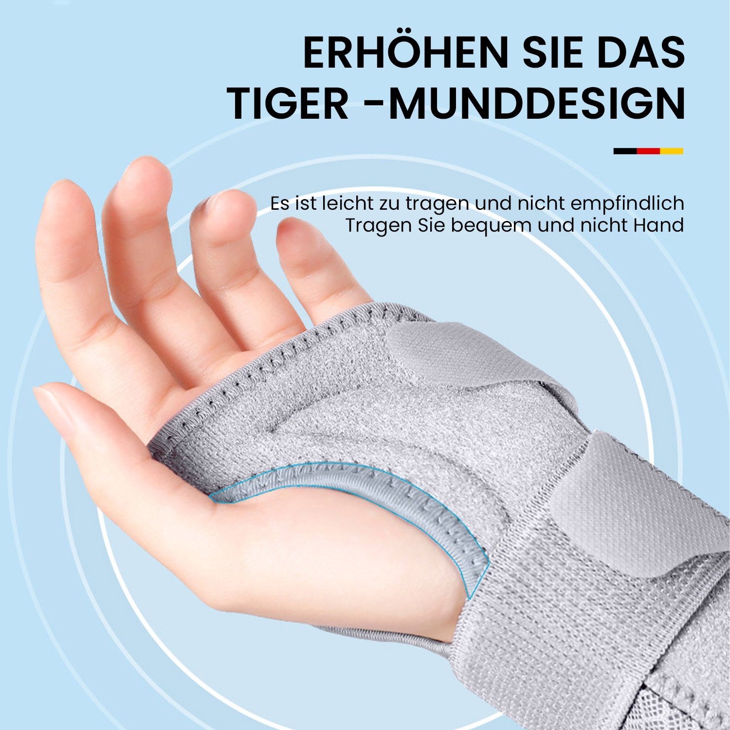 MAGICSHE Handgelenkschutz Schwarz Daumenbandage Handgelenk-Stabilisator-Schiene