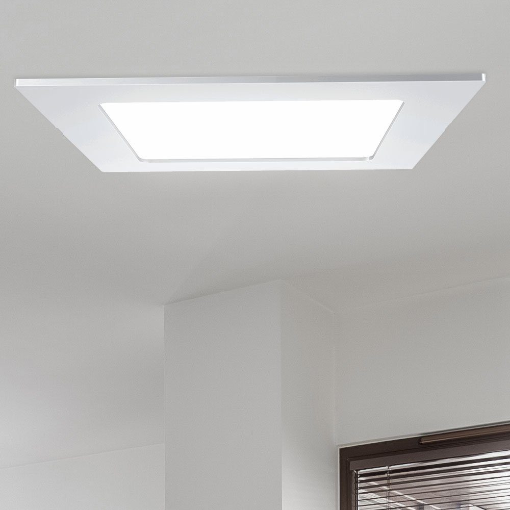 V-TAC LED Panel, LED-Leuchtmittel Leuchte Lampe fest Raster Einbau Warmweiß, verbaut, Watt LED Decken Alu Ess Wohn 12 Zimmer