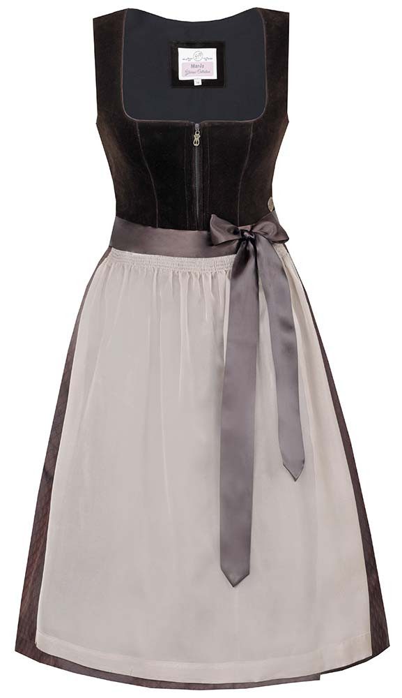 MarJo Dirndl Dirndl Bidingen 75cm Länge lakritz