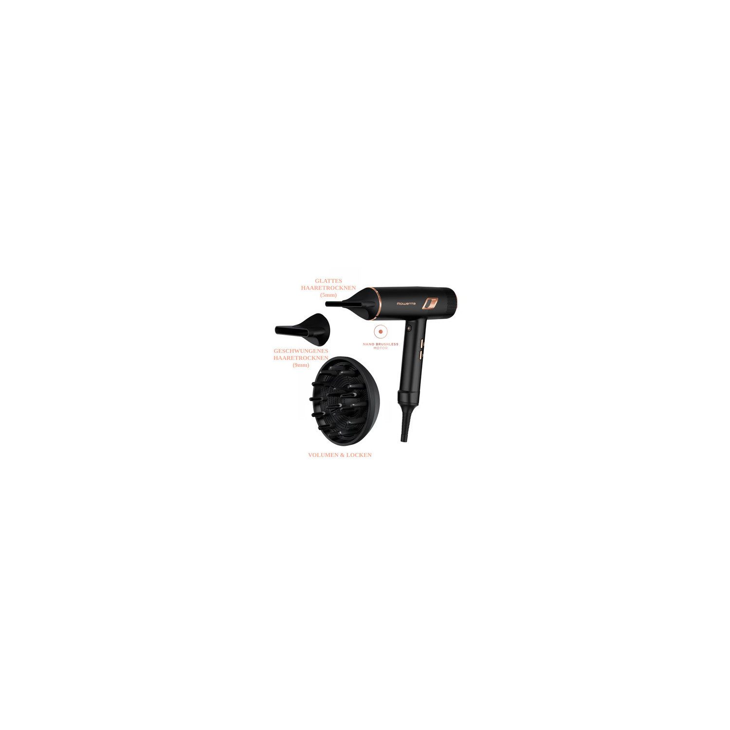 Rowenta Haartrockner ROWENTA CV9920 Maestria Ultimate Experience Haartrockner, 2000 W, Ultraleichtes Gehäuse (385 g)