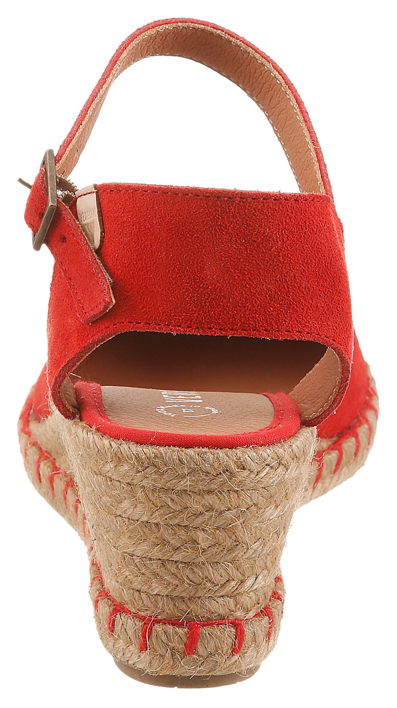VERBENAS Slingpumps Keilsandalette, Sommerschuh, Urlaubsschuh mit Bastbesat günstig online kaufen