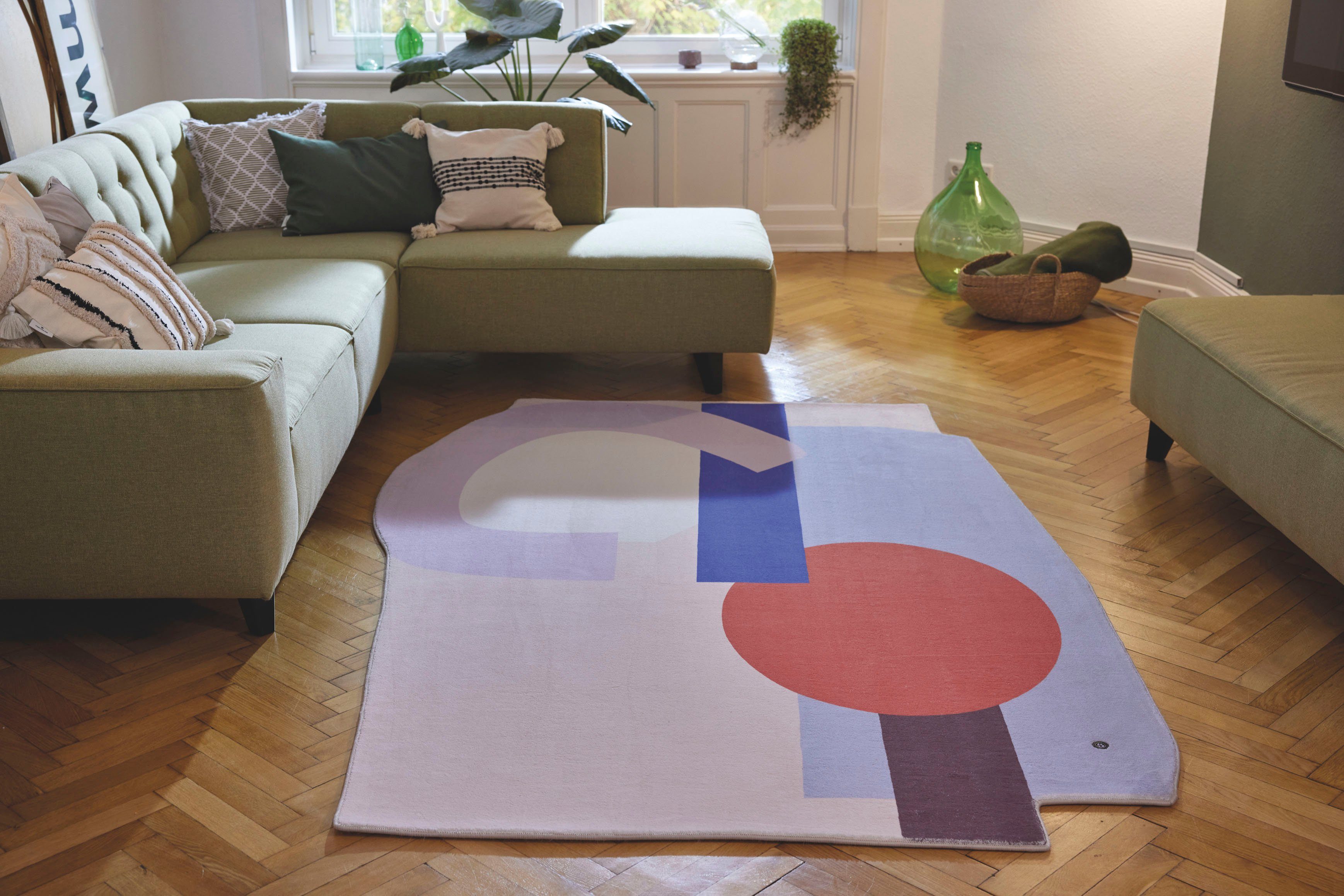 TOM modernes HOME, NINE, mm, - Teppich bedruckt, 5 Kurzflor, Motivform, TAILOR Höhe: Design Shapes