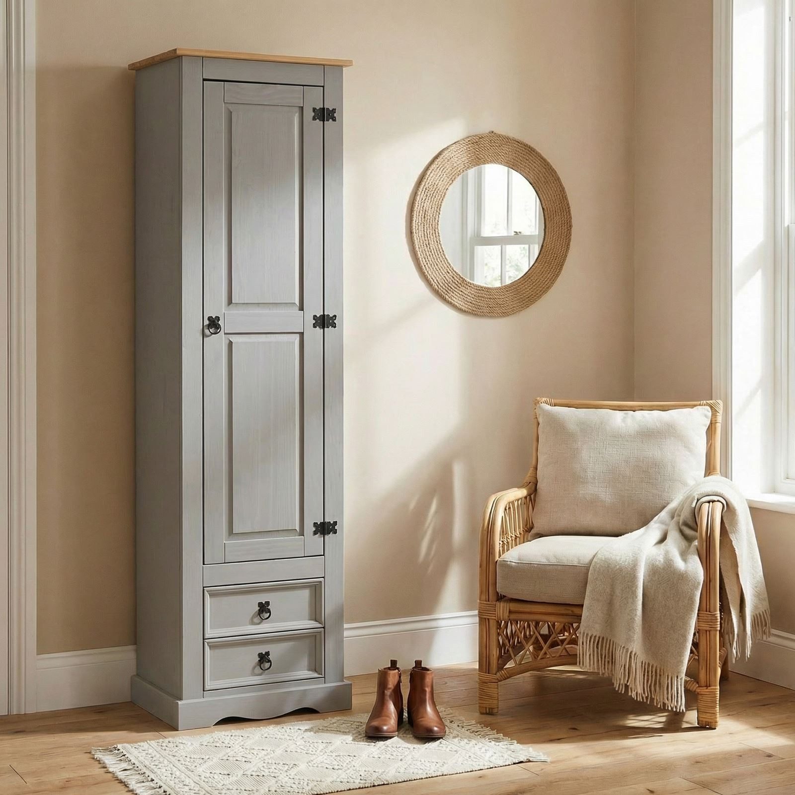 IDIMEX Schuhschrank TEQUILA Schuhschrank Schuhregal Schuhaufbewahrung mit 2 Schubladen und 8 Fäche