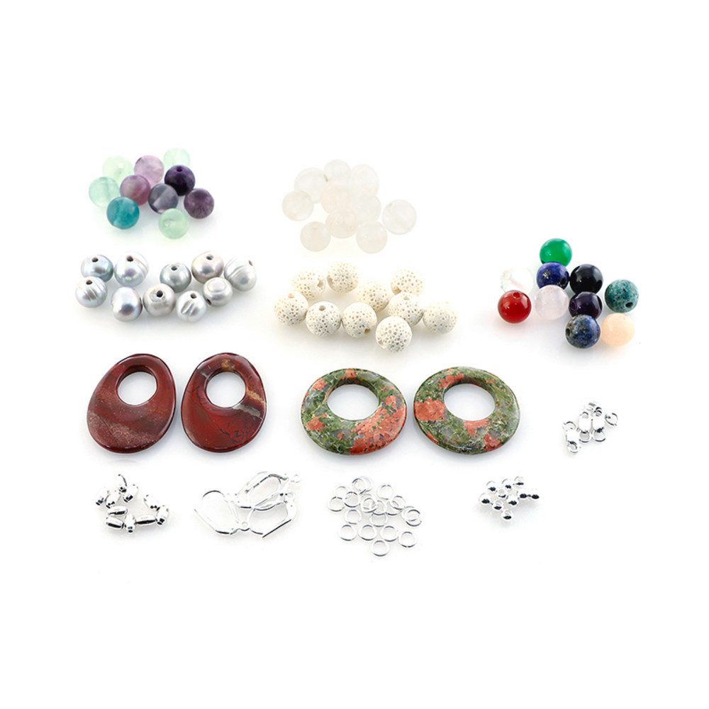 Cavill Schmuckset Cavill Schmuck-Set mit 404,2 ct Edelsteinen, Silber, Ohrringe & Ketten (1-tlg)