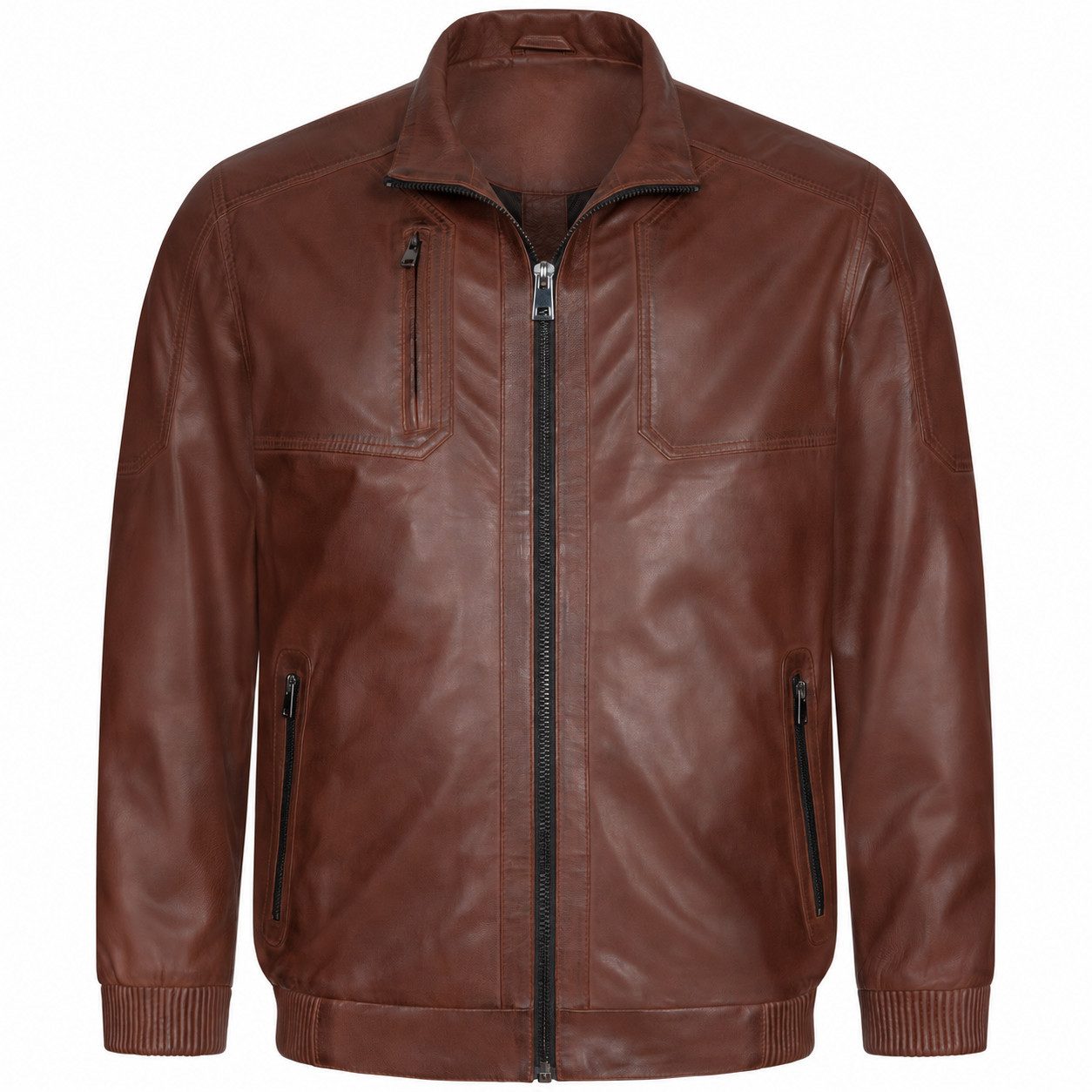 Mouflon Lederjacke Frank Echtes Lammnappaleder mit komfortabler Bauchweite