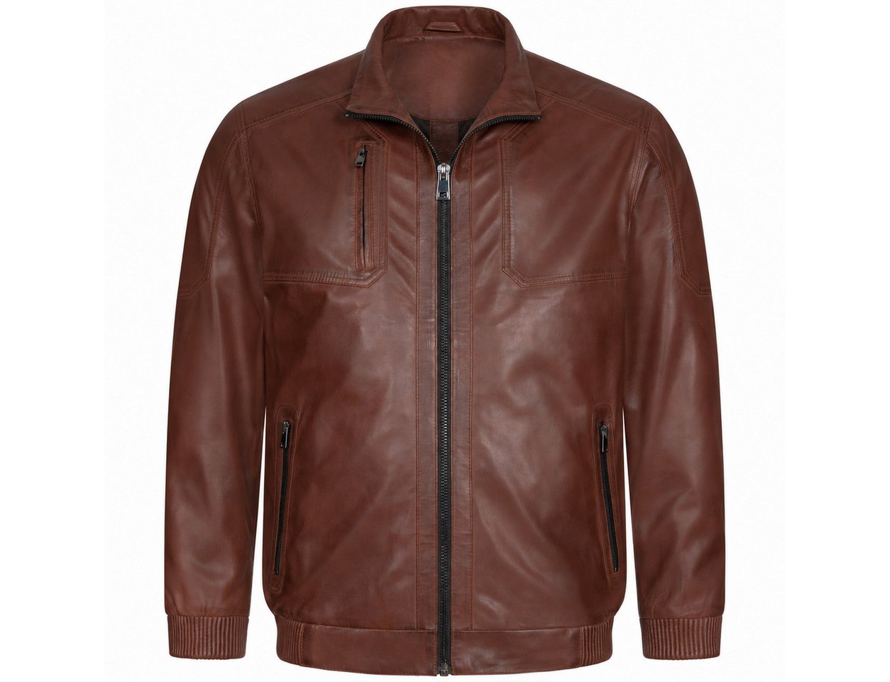 Mouflon Lederjacke Frank Echtes Lammnappaleder mit komfortabler Bauchweite