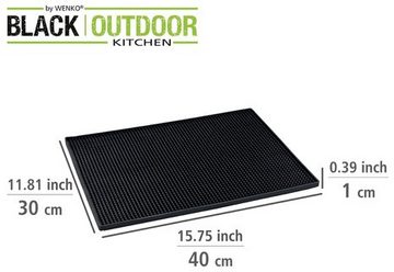 WENKO Abtropfmatte Maxi, 40 x 30 cm, Black Outdoor Kitchen Zubehör mit Noppenstruktur