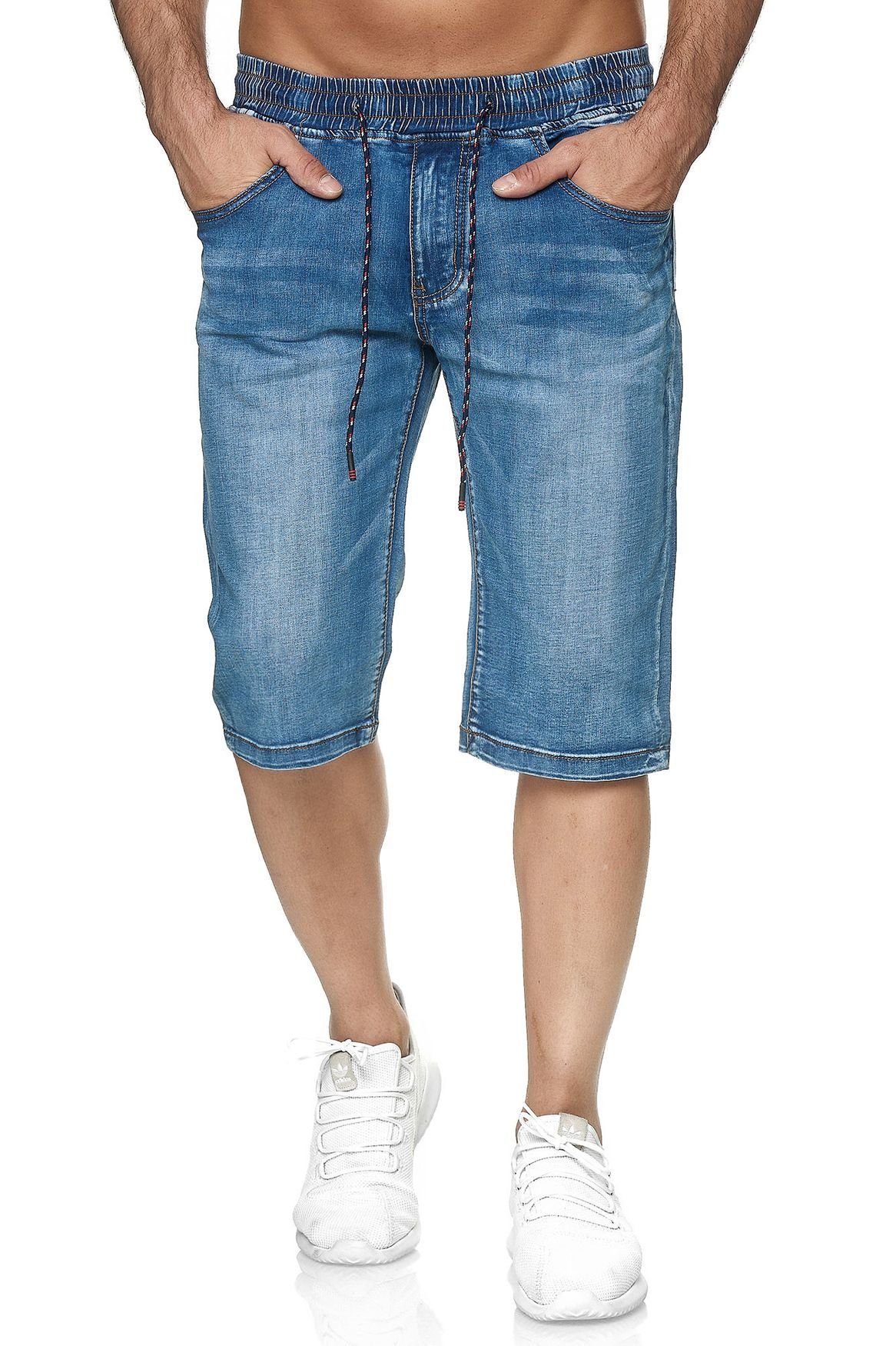 LEO GUTTI Jeansshorts Jeans Shorts Hose 3152 in Kurze Dehnbund Blau Sommer (1-tlg) 5-Pocket