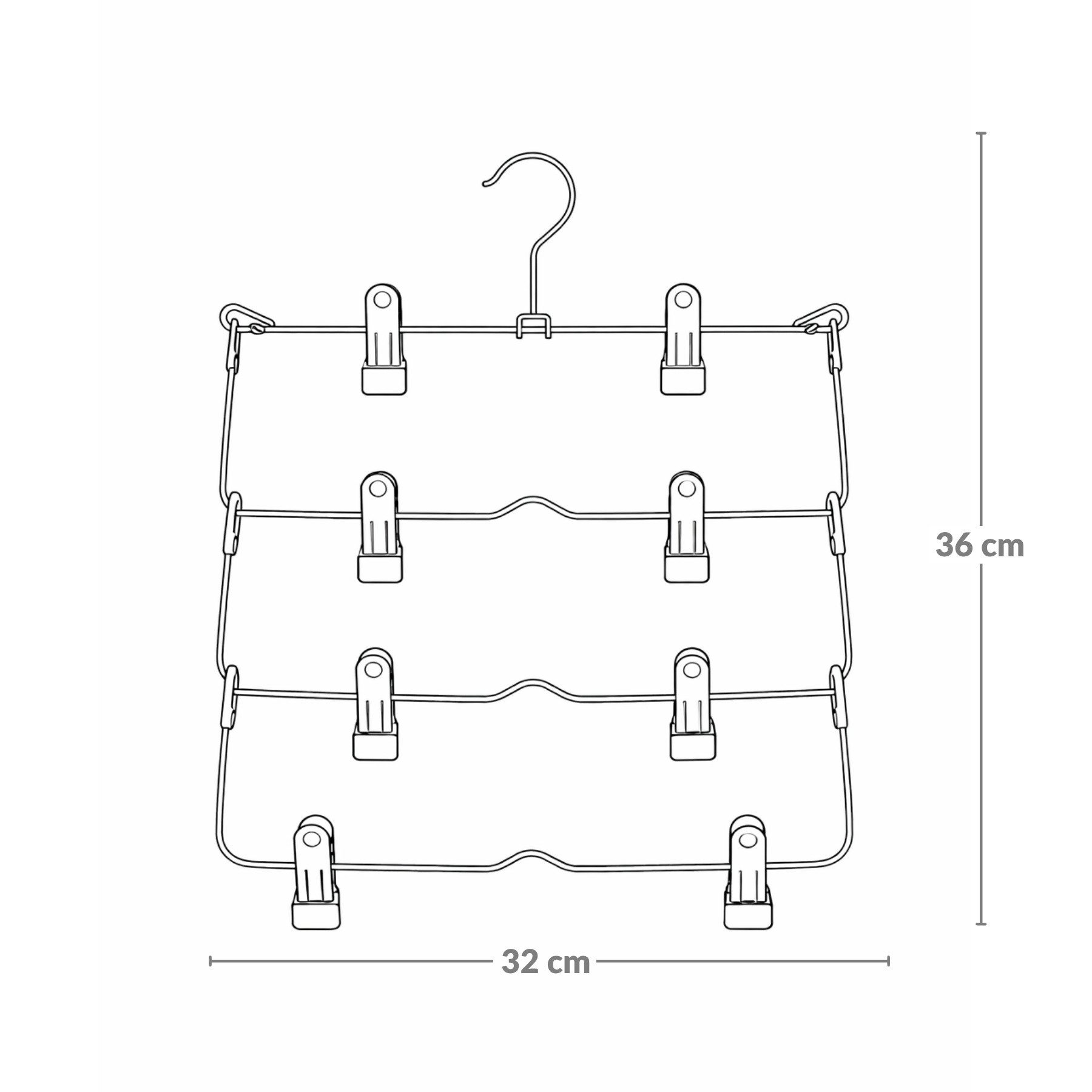 BOXIMO Rockbügel Rockbügel aus Metall WORE, 4 Paar – Bild 5 von 5