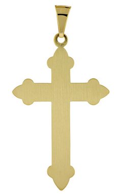trendor Kreuzanhänger Kreuz- Gold 585 (14 Karat) 40 x 27 mm