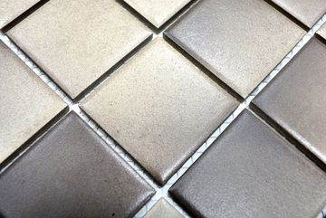 Mosani Bodenfliese Keramik Mosaik Fliese BRAUN BEIGE MIX RUTSCHEMMEND Küche