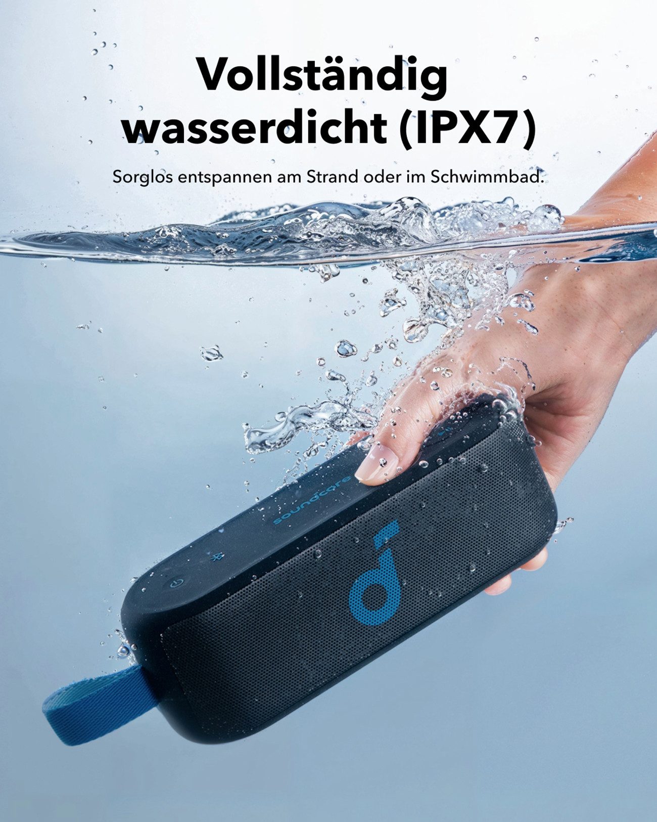 SoundCore Select 3 Lautsprecher (BassUp-Technologie, IPX7-Wasserfestigkeit)