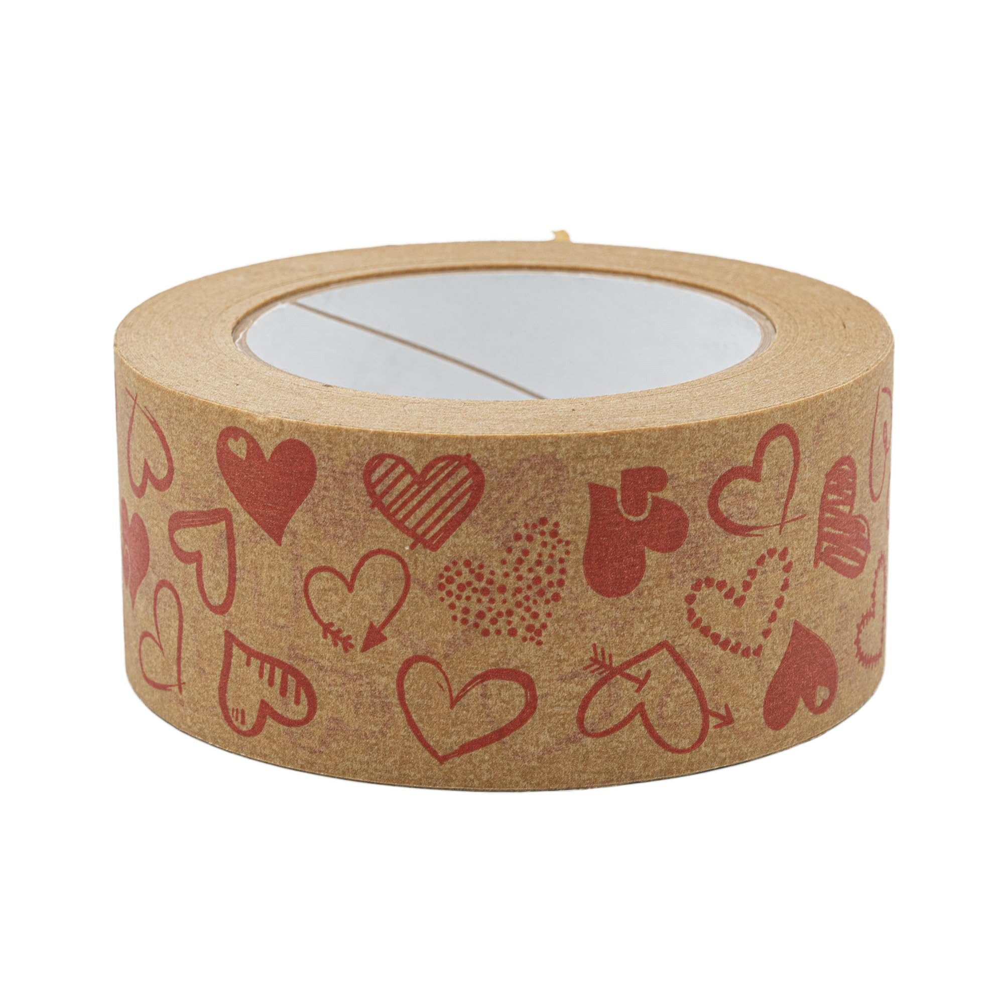 BKTechnik Paket-Klebeband Papierklebeband Geschenk-Packband Herz Valentinstag 50mm/50 m (1-St)