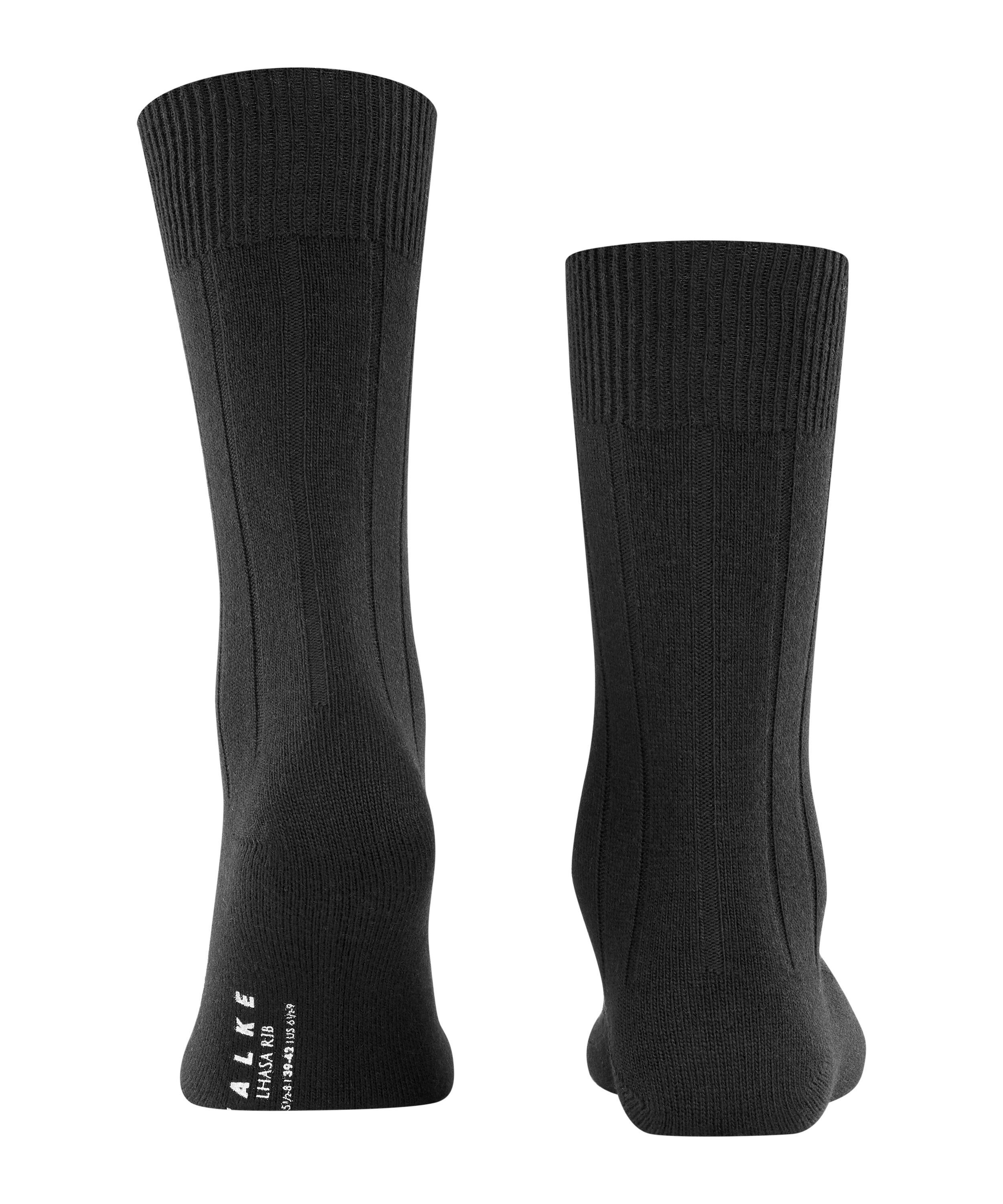(3000) Socken FALKE Lhasa Rib black (1-Paar)