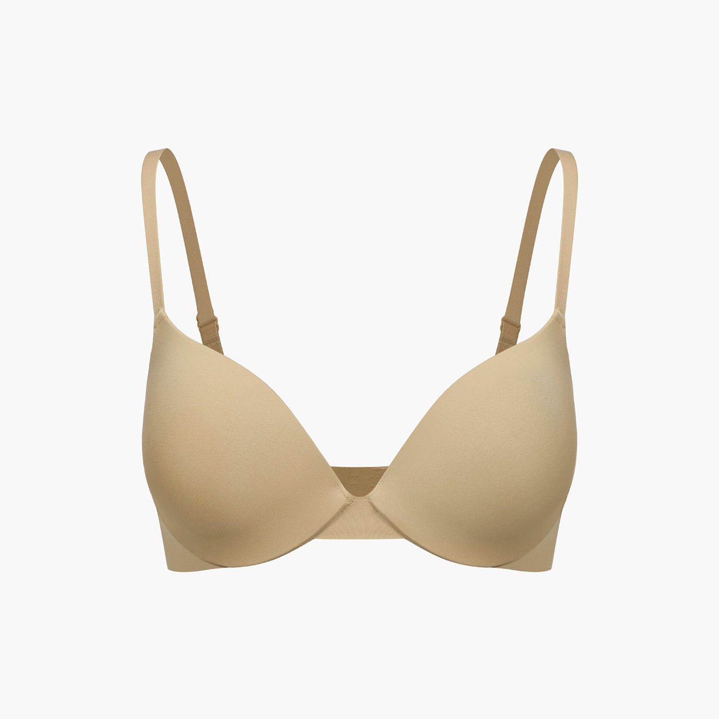 Push-up-BH Vorgeformter Push-up-Bügel-BH-Beige-85D