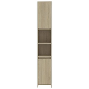 vidaXL Badezimmer-Set Badezimmerschrank Sonoma-Eiche 30x30x183,5 cm Spanplatte