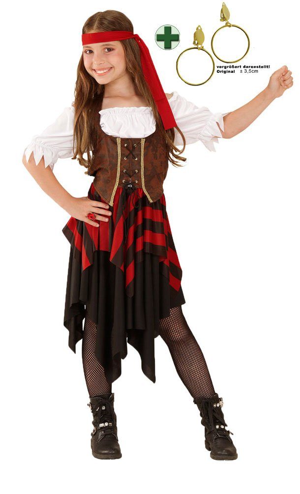Karneval-Klamotten Piraten-Kostüm »Piratenbraut Mädchen Seeräuber Piratin  mit Ohrring«, Kinderkostüm Freibeuter Mädchen Pirat online kaufen | OTTO