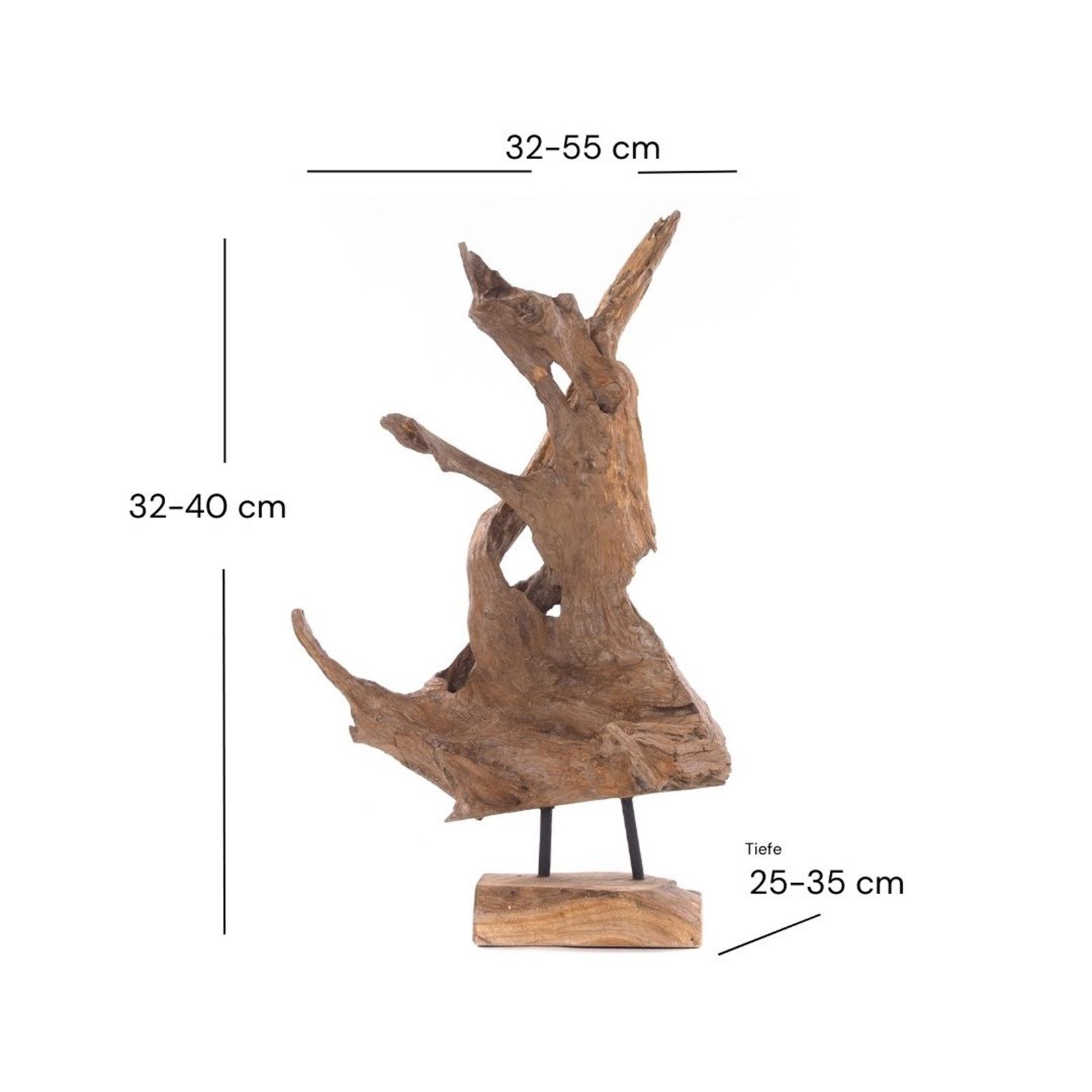 DESIGN DELIGHTS Skulptur TREIBHOLZ SKULPTUR "ROOTS 40", Holz massivholz rustikal, Dekofigur