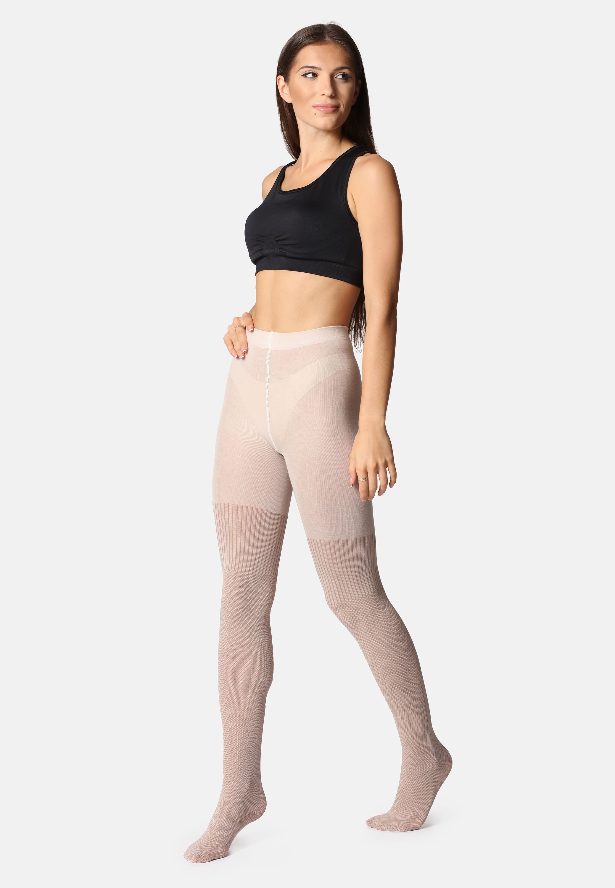 Bellivalini Strumpfhose Damen Strumpfhose aus Baumwolle BLV-1116 100 DEN (1 St) – Bild 5 von 5