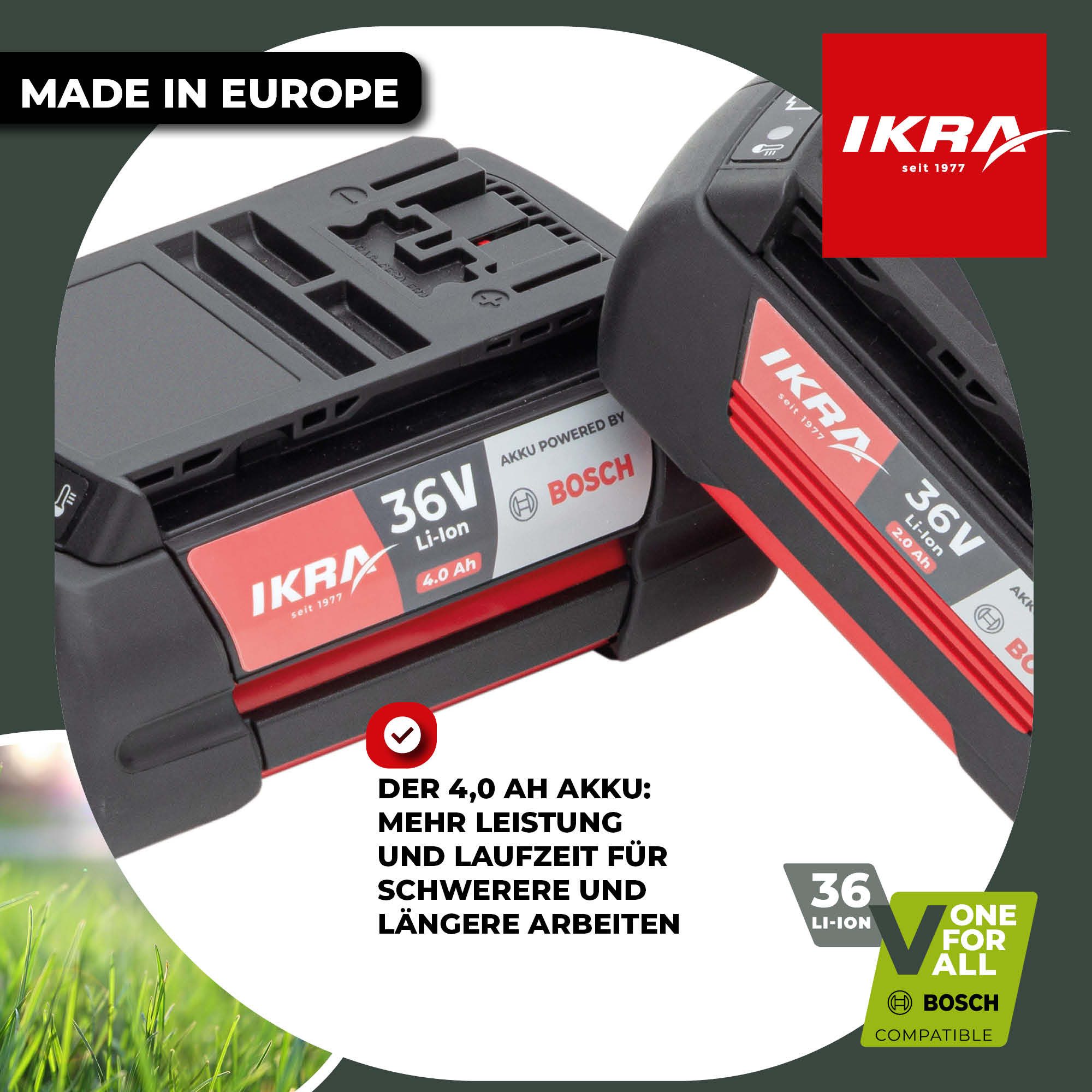 ikra GmbH IKRA BOSCH 36V Akku 4000 mAh, 36 V (4,0 Ah)