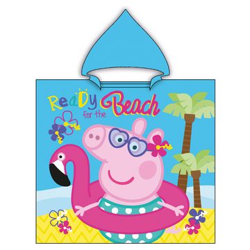 BERONAGE Kapuzenhandtuch Peppa Wutz Pig Kinder Kapuzen Bade-Poncho Beach 60x120 cm, 100% Baumwolle (1-St), Frottee in Velours-Qualität