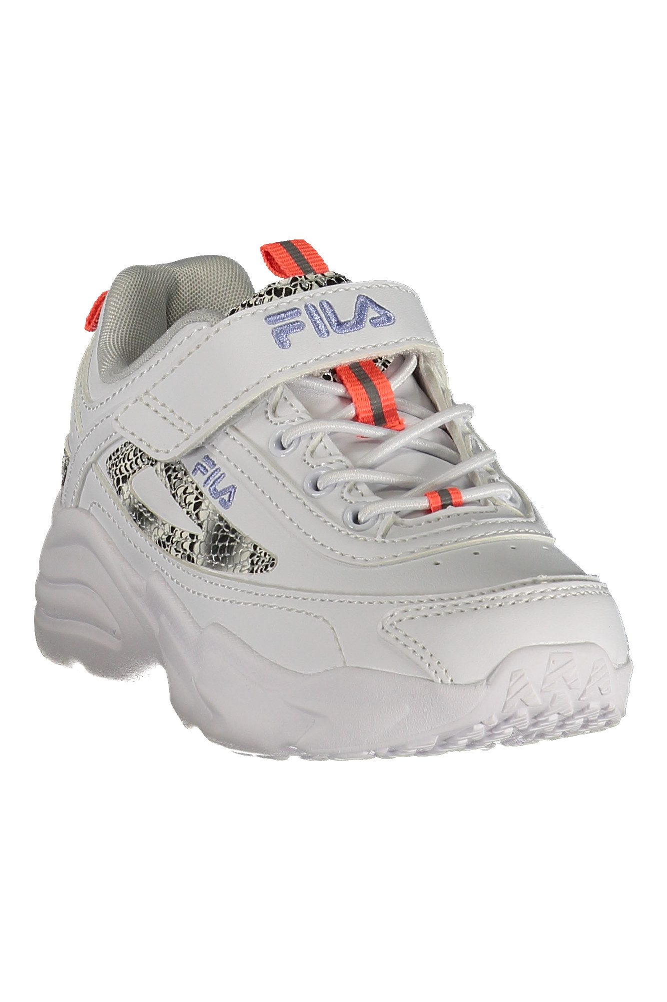 Fila Sneaker Weiße Kindersportschuhe mit Klettverschluss und