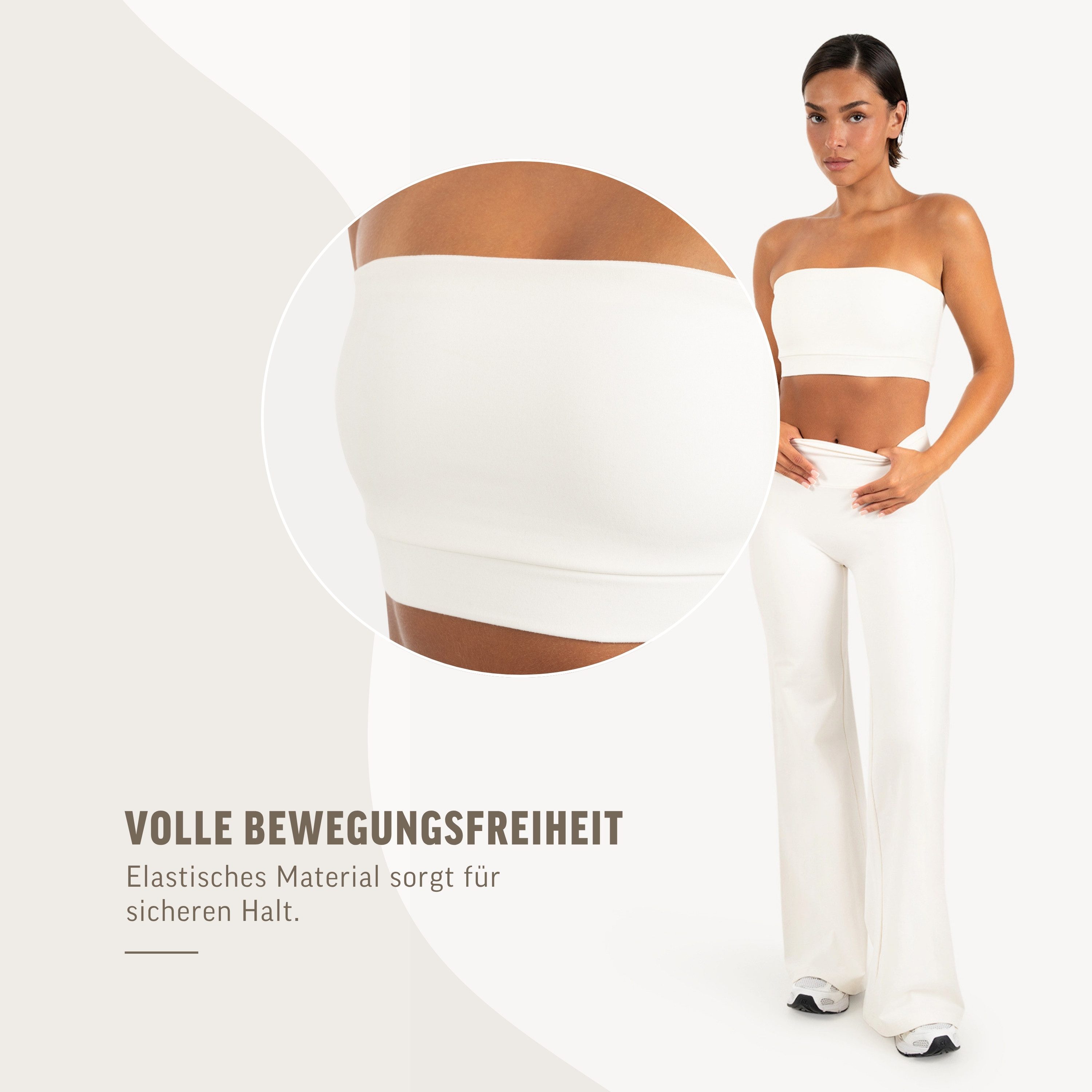 Smilodox Sport-BH Neola Gym BH Damen, Bustier, Slim Fit, Fitness BH, Yogatop Bandeau Style, Stretch Komfort, elastisch, Gym, schulterfrei – Bild 5 von 5
