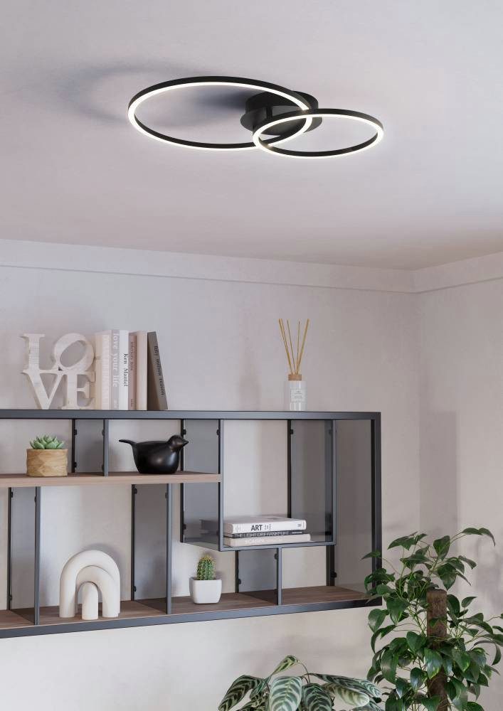 EGLO LED Deckenleuchte Palmaves Deckenlampe, schwarzes günstig online kaufen