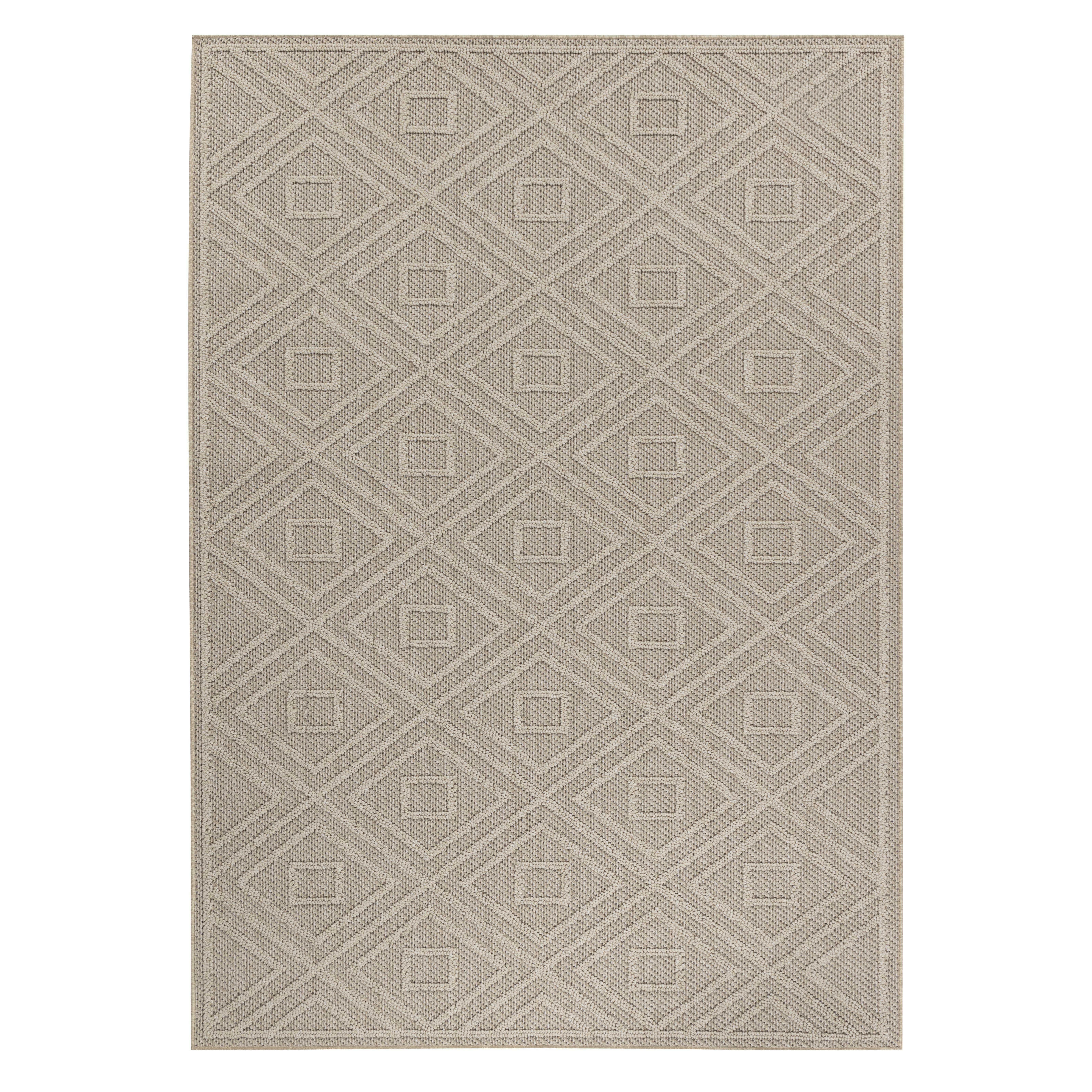 Stilvoll Günstig Outdoorteppich Teppich für den Flur oder Küche Rauten Design, Läufer, Höhe: 8 mm