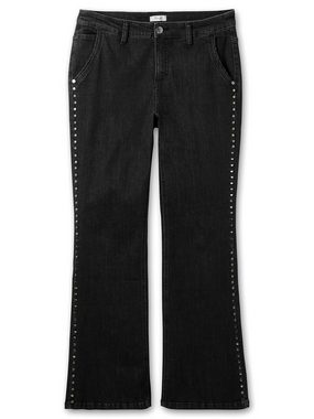 Sheego Bootcut-Jeans Große Größen mit seitlichen Nieten