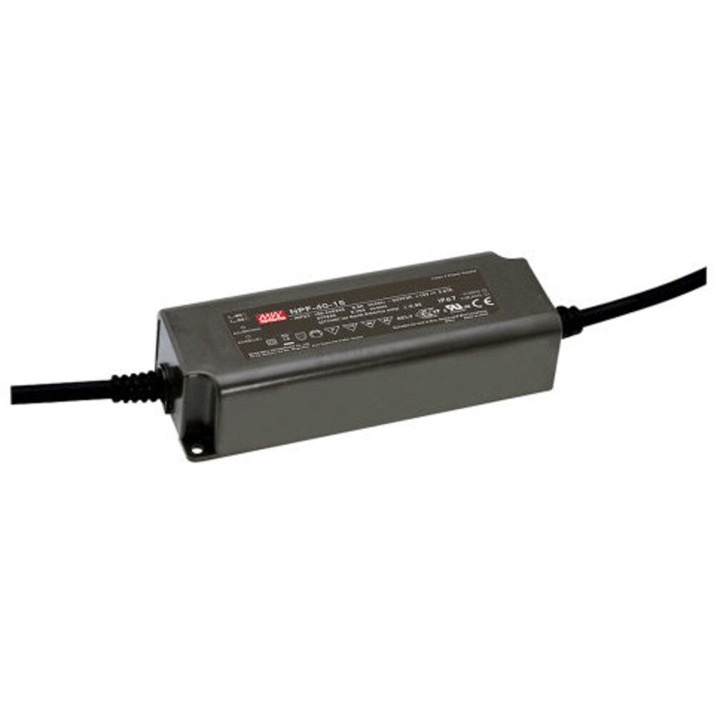 "NPF-40D-12" 12V, Kunststoff, 40W, wassergeschützt, IP67, Niedervolt LED Trafo