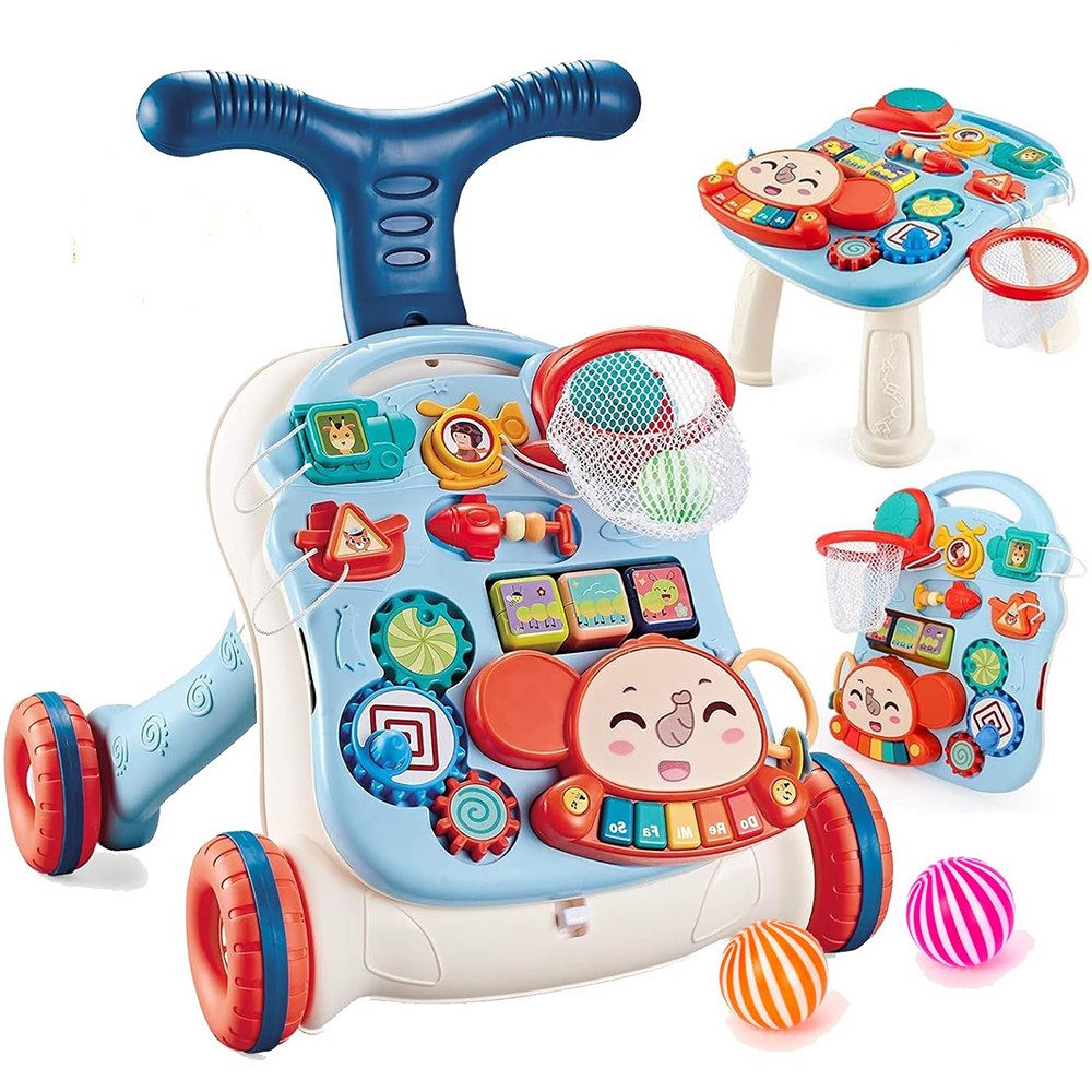 CLTYQ Lauflernhilfe 2-in-1 Baby-Lauflernwagen und spieltisch für Kleinkinde günstig online kaufen