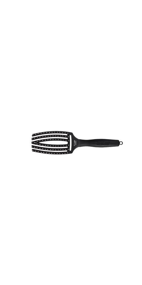 OLIVIA GARDEN Haarbürste Olivia Garden Fingerbrush Care Iconic Boar&Nylon Schwarz Medium