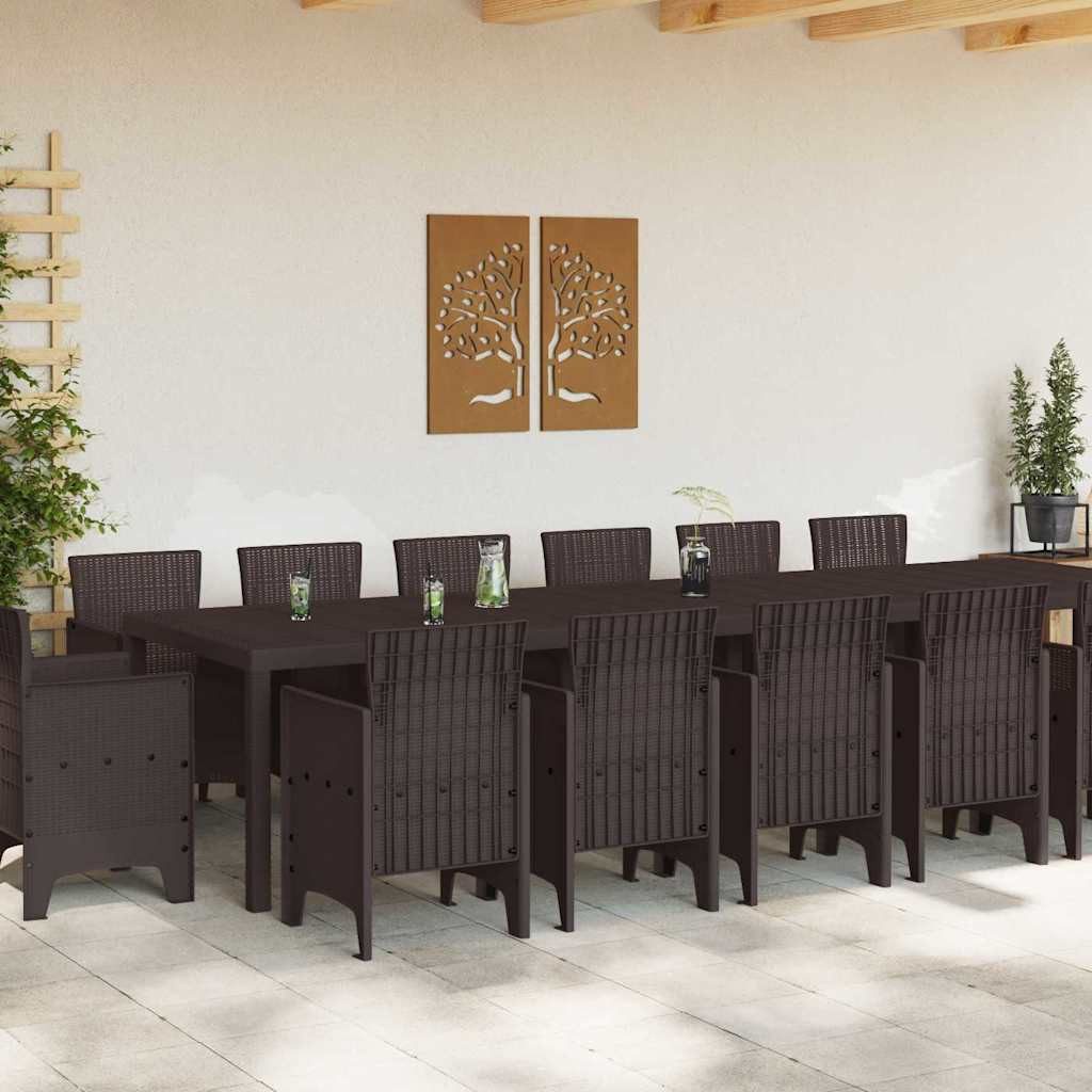 vidaXL Gartenlounge-Set Garten Essgruppe 15 pcs günstig online kaufen