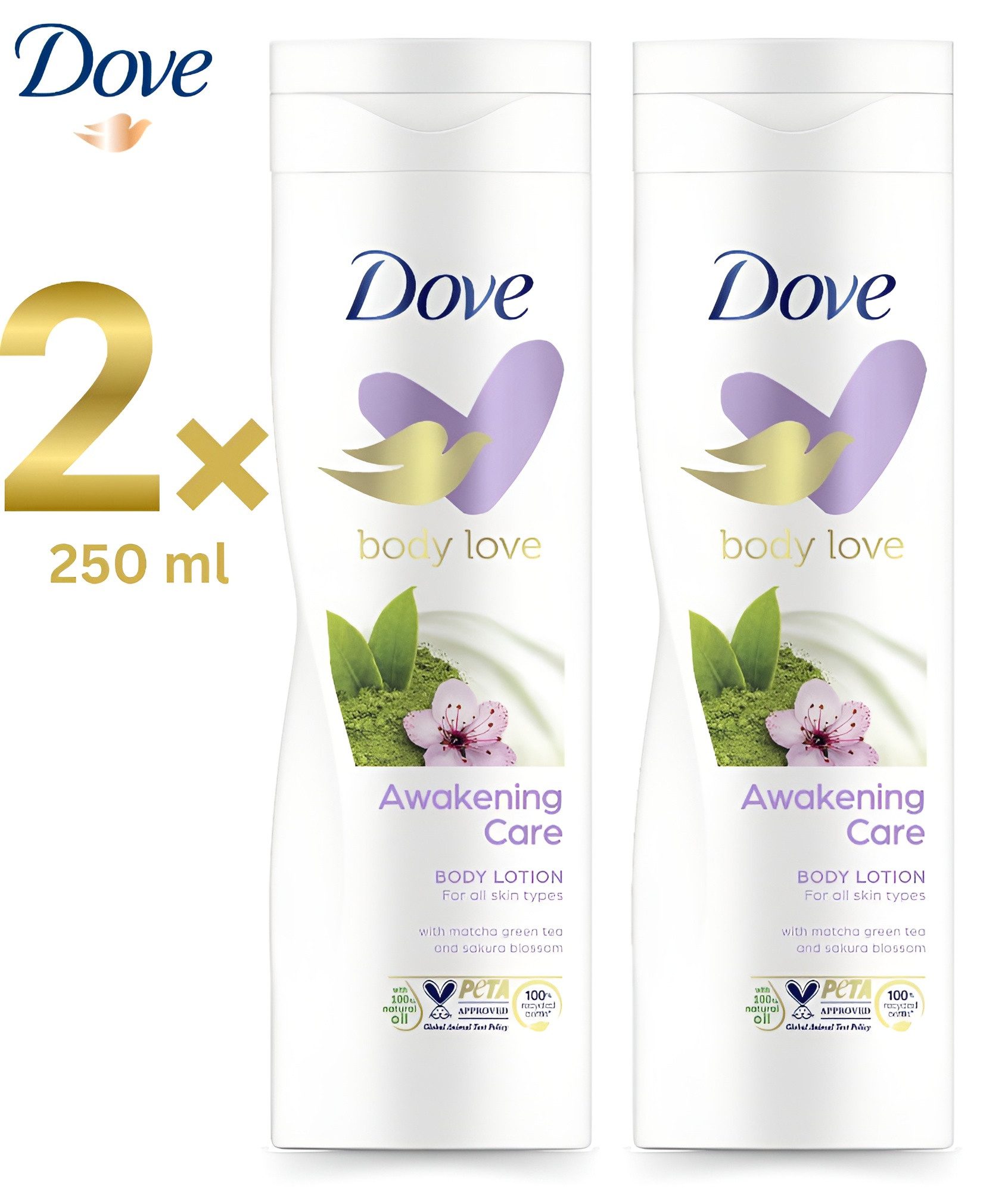 DOVE Bodylotion Awakening Ritual 2er Pack (2 x 250ml), Ideal zum Reisen