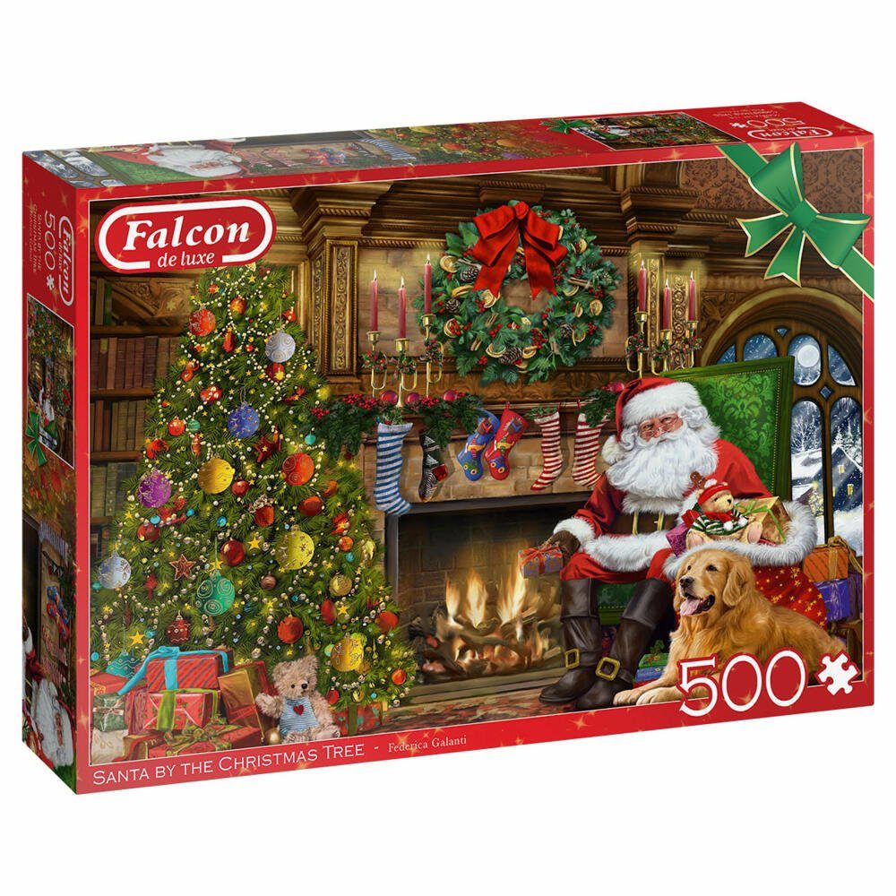 Jumbo Spiele Puzzle Falcon Santa by the Christmas Tree 500 Teile, 500 Puzzleteile