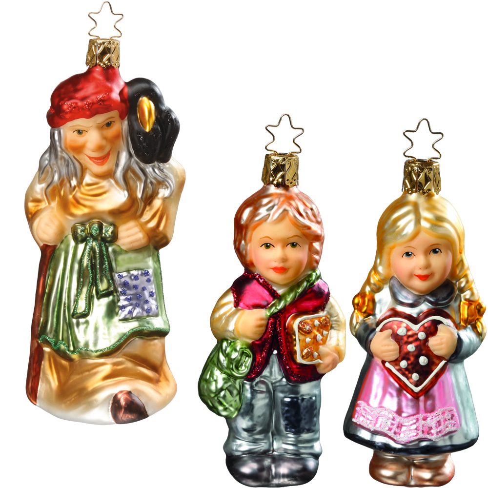 INGE-GLAS® Christbaumschmuck Hänsel und Gretel - Märchen (1-tlg), mundgeblasen, handbemalt