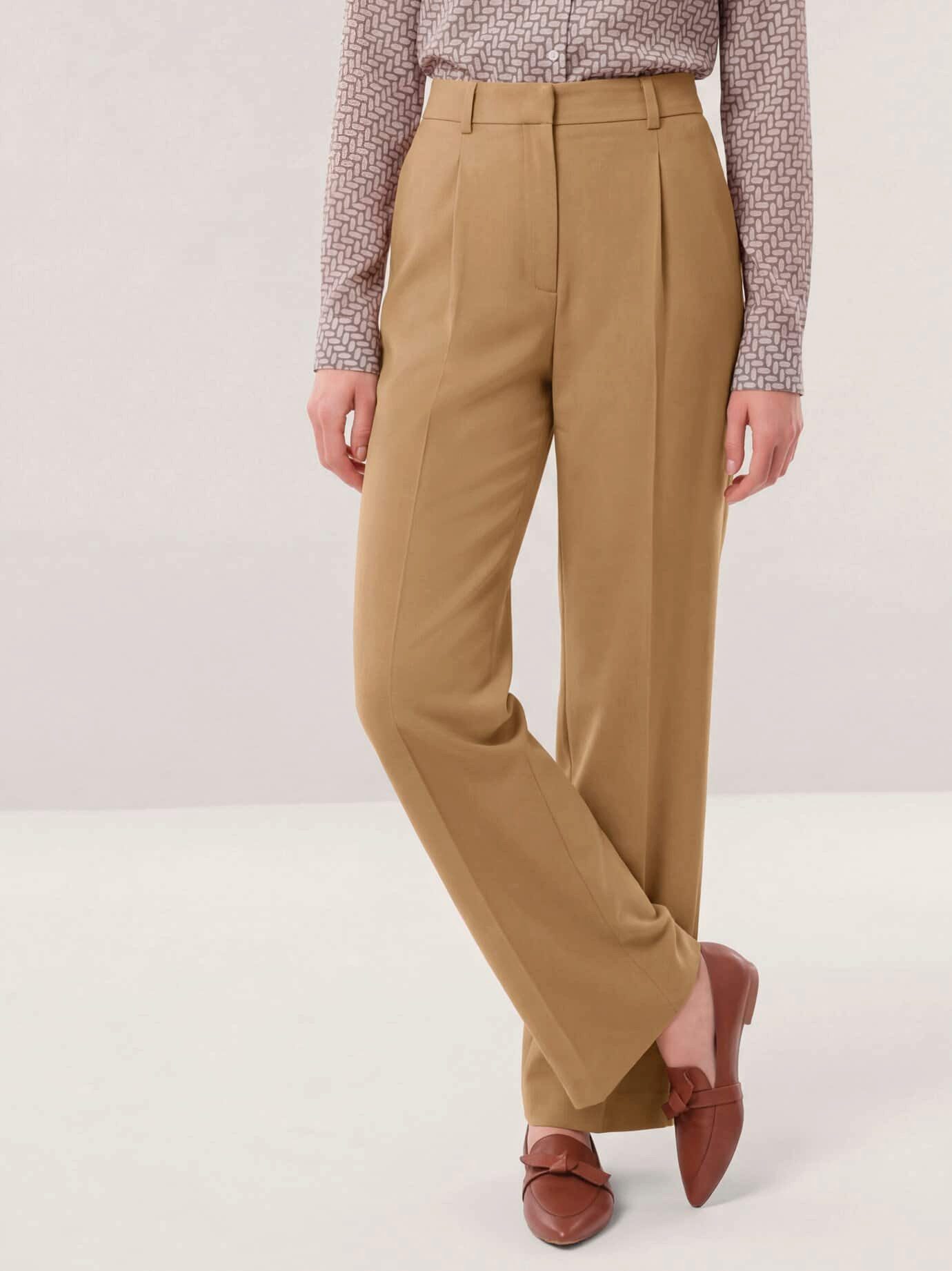 Walbusch Marlene-Hose Damen Marlene Kofferhose Regular fit, elegant, knitterarm, Kurzgröße