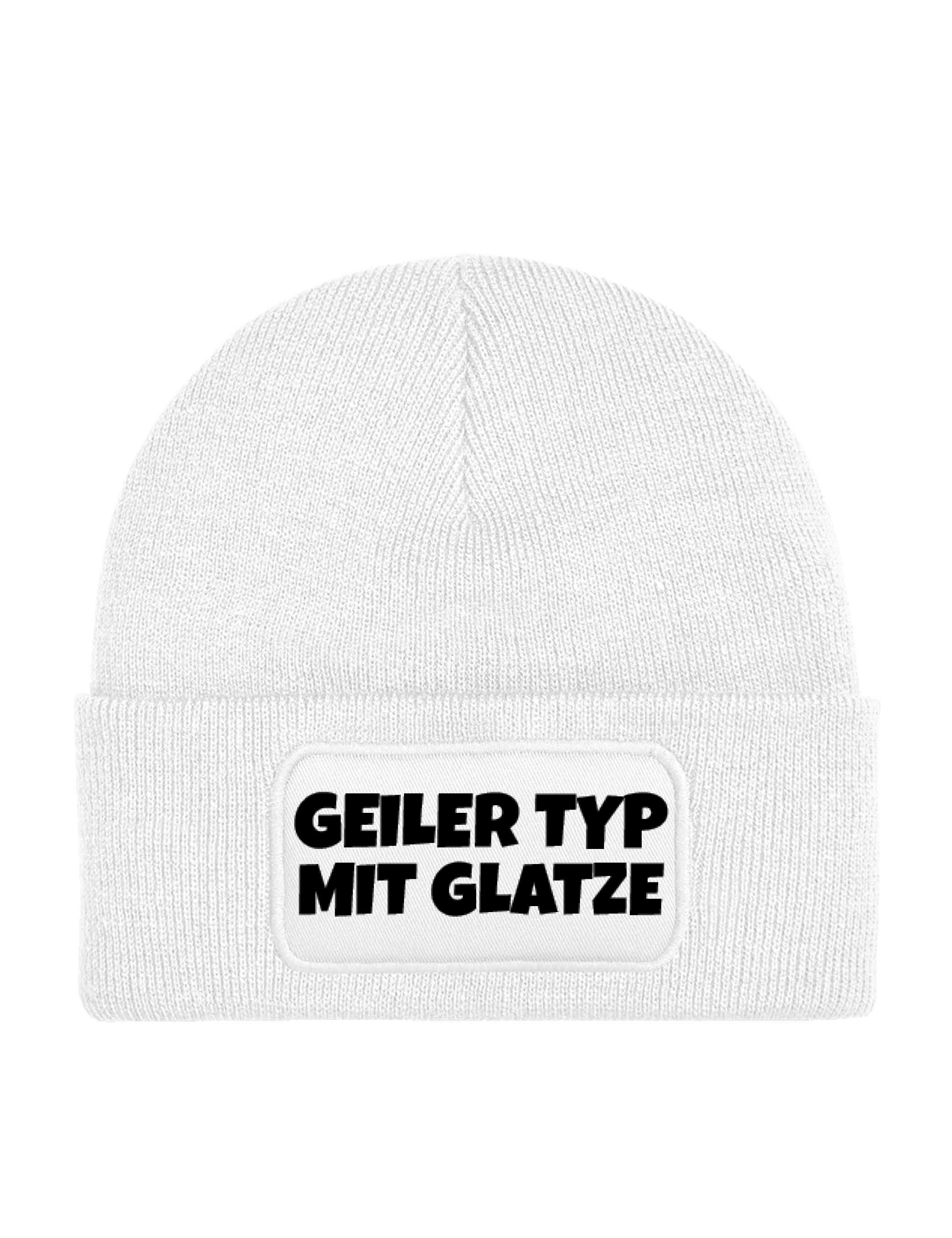 Beanie Herren & Damen unisex Mütze Beanie "Glatze" Print Statement Geschenk
