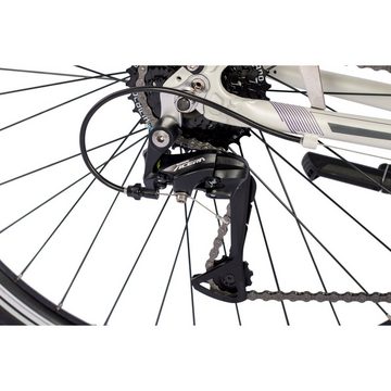 Airtracks Trekkingrad Damen Trekking Fahrrad 28 Zoll Trekkingrad TR.2820L, 24 Gang SHIMANO ACERA RD-T3000, Kettenschaltung, Weiß Matt - Rahmenhöhen 48 cm & 52 cm » Modeljahr 2024 «