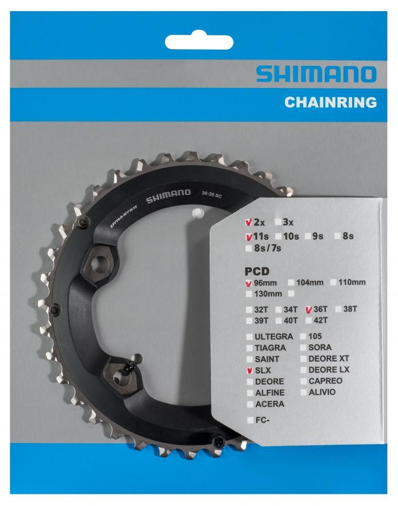 Kettenschaltung SHIMANO Kettenblatt SLX FC-M7000-11 36 Zähne - präziser Antrieb in mod