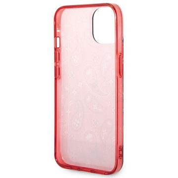Guess Handyhülle GUESS Schutzhülle für Apple iPhone 14 Plus Cover Etui Hardcase Bandana Paisley Rot
