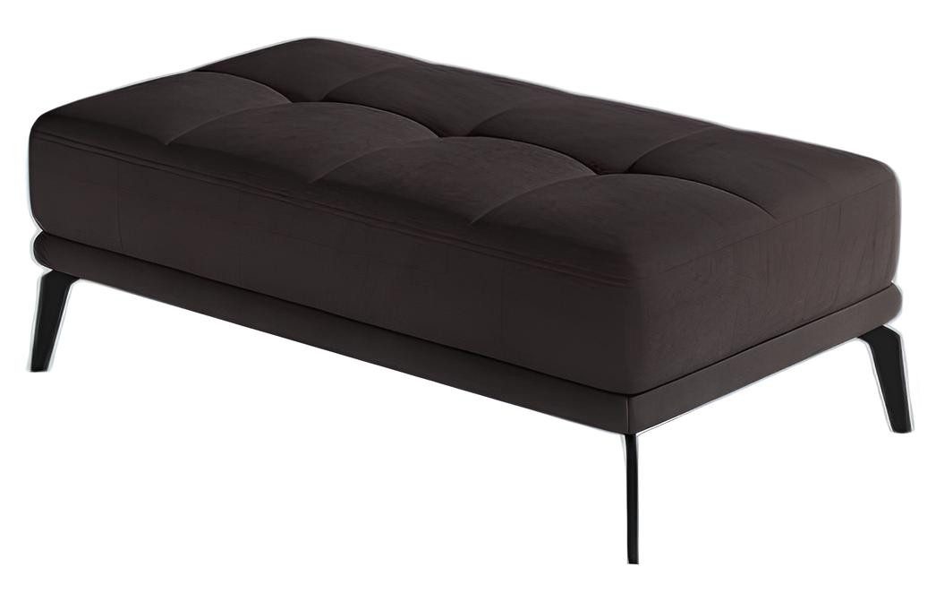 Hocker Lounge Hocker aus Leder und Stoff in eleganter Optik