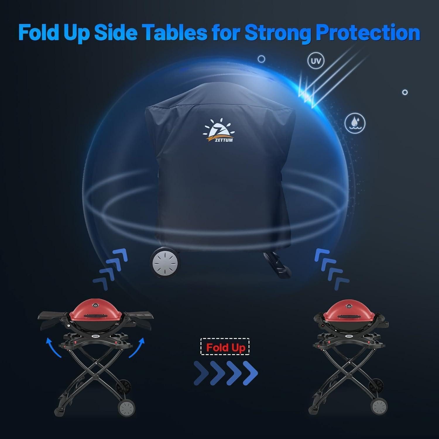 LuxusKollektion Grill-Schutzhülle Grillabdeckung PU Q2200 Q2400 Q1200 Q1400 7113 Q1000 2000 Serie